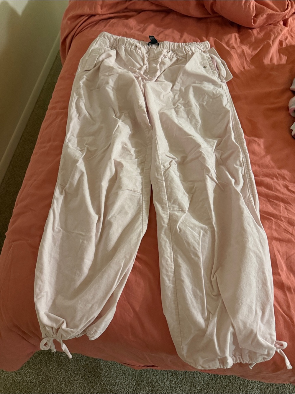 Forever 21 Light Pink Drawstring Jogger Pants